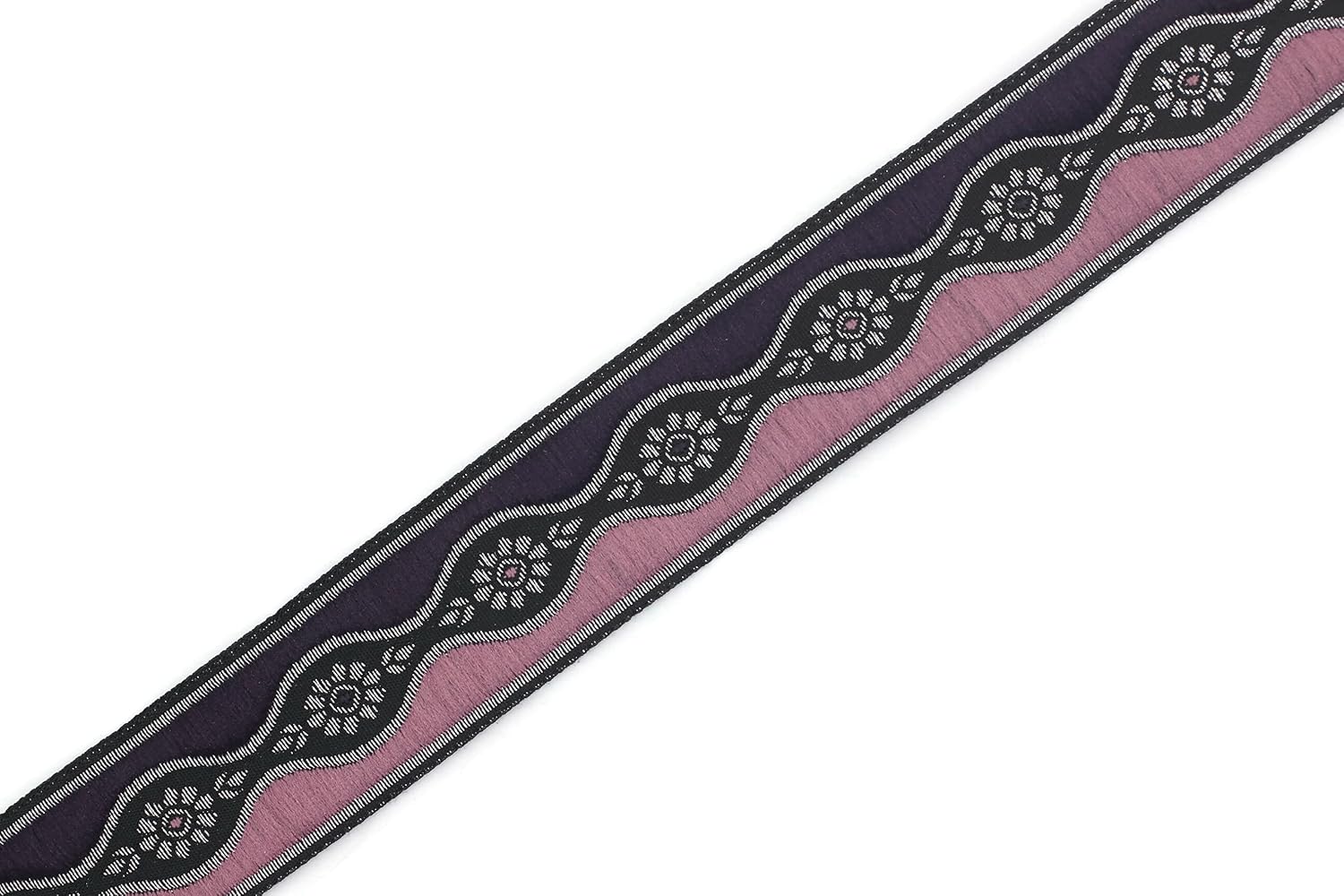 11 Yard Spool 0.98 inch Wide Purple Floral Vintage Ribbon Floral Embroidered Ribbon Decorative Ribbon Craft Ribbon Jacquard Ribbon Trim 25924