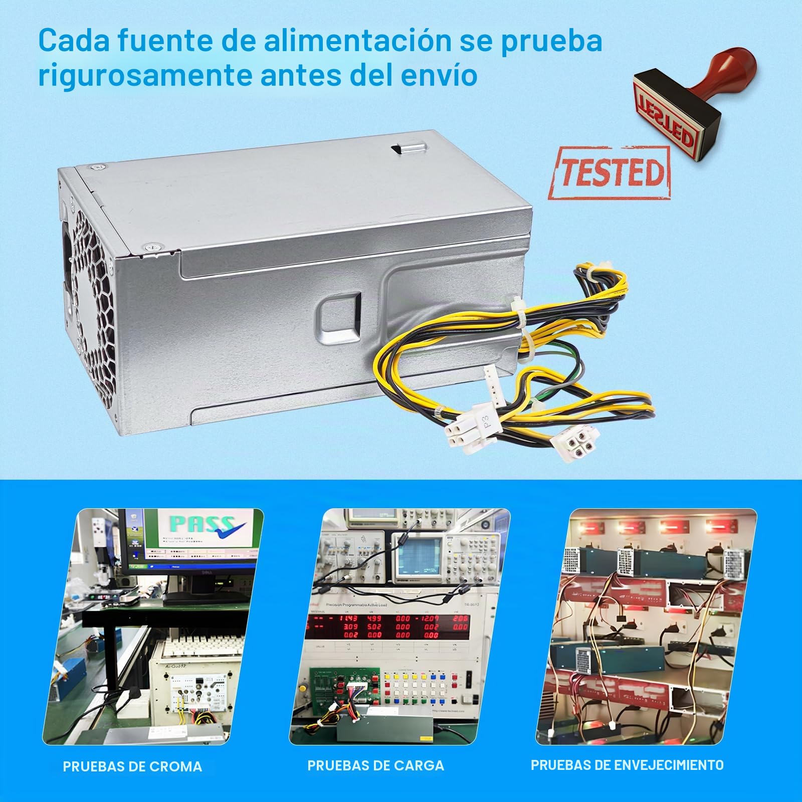 S-Union Fuente de alimentación mejorada L08261-004 PCH023 de 180 W compatible con HP ProDesk G5 Pavilion 590-p0XXX 590-P0097CB PCG003 HK280-85PP L70042-004 L08261-006 Entl11 8 SFF LL Fuente de