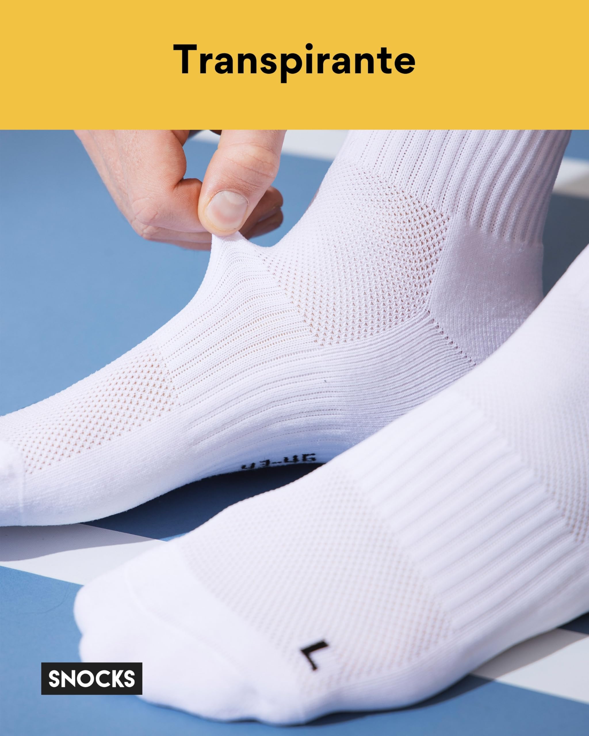 Snocks 4 Paia di Calzini Running Corti per Uomo e Donna in Cotone Organico - Calze Sportive Unisex Taglia 35-50 Calzini Palestra Donna Uomo Antivesciche e Antiscivolo per Padel, Crossfit, Basket