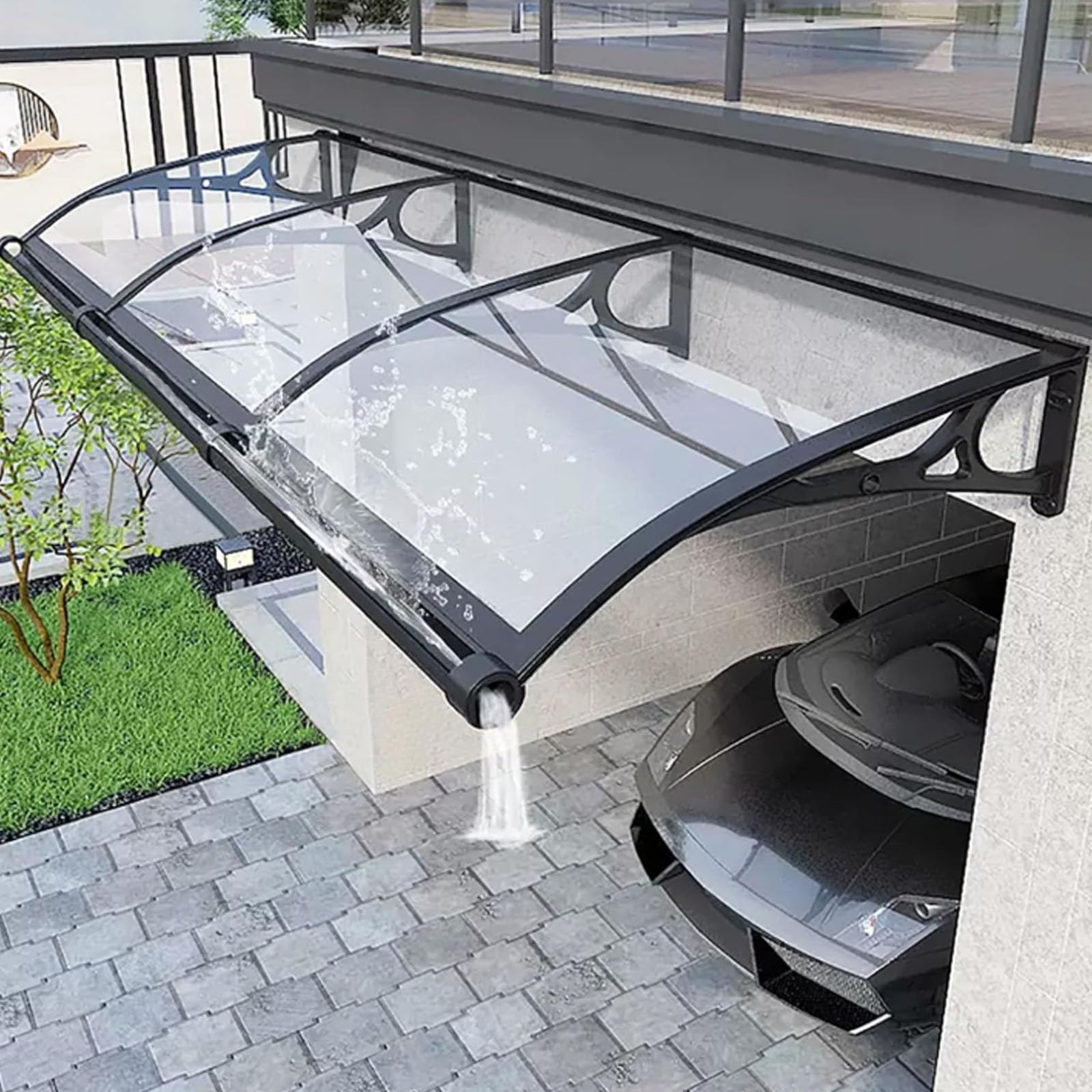 Auvent de terrasse en aluminium 60x80 et abri de pluie pour votre maison