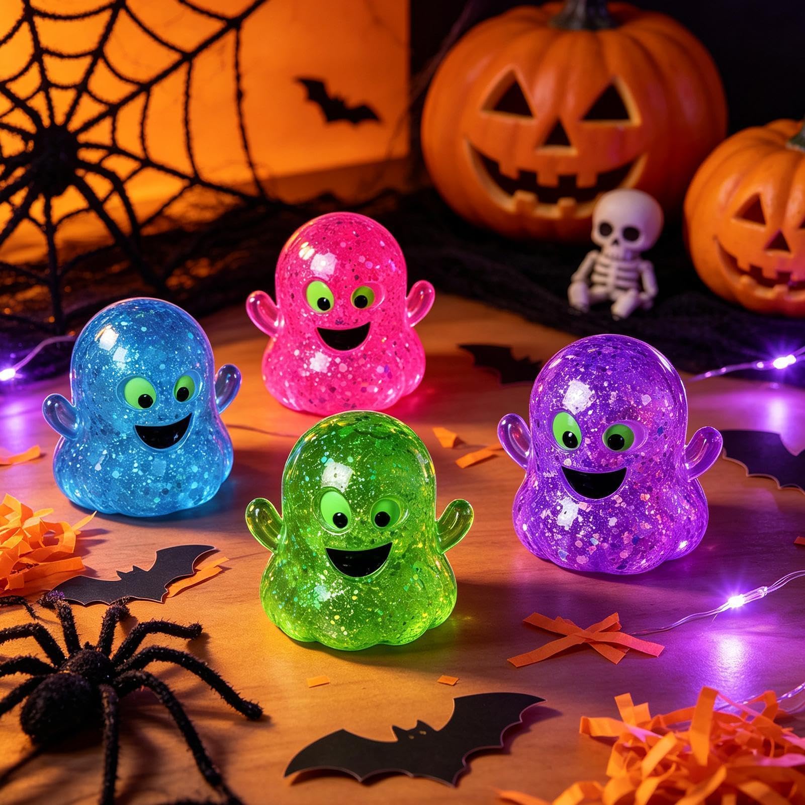 Zabawka sensoryczna, 12 sztuk, miękka, nieklejąca, rozciągliwa, na Halloween | Zabawka fidget dla młodzieży, kobiet, mężczyzn, dorosłych, jako wypełniacz worków prezentowych i do pończoch