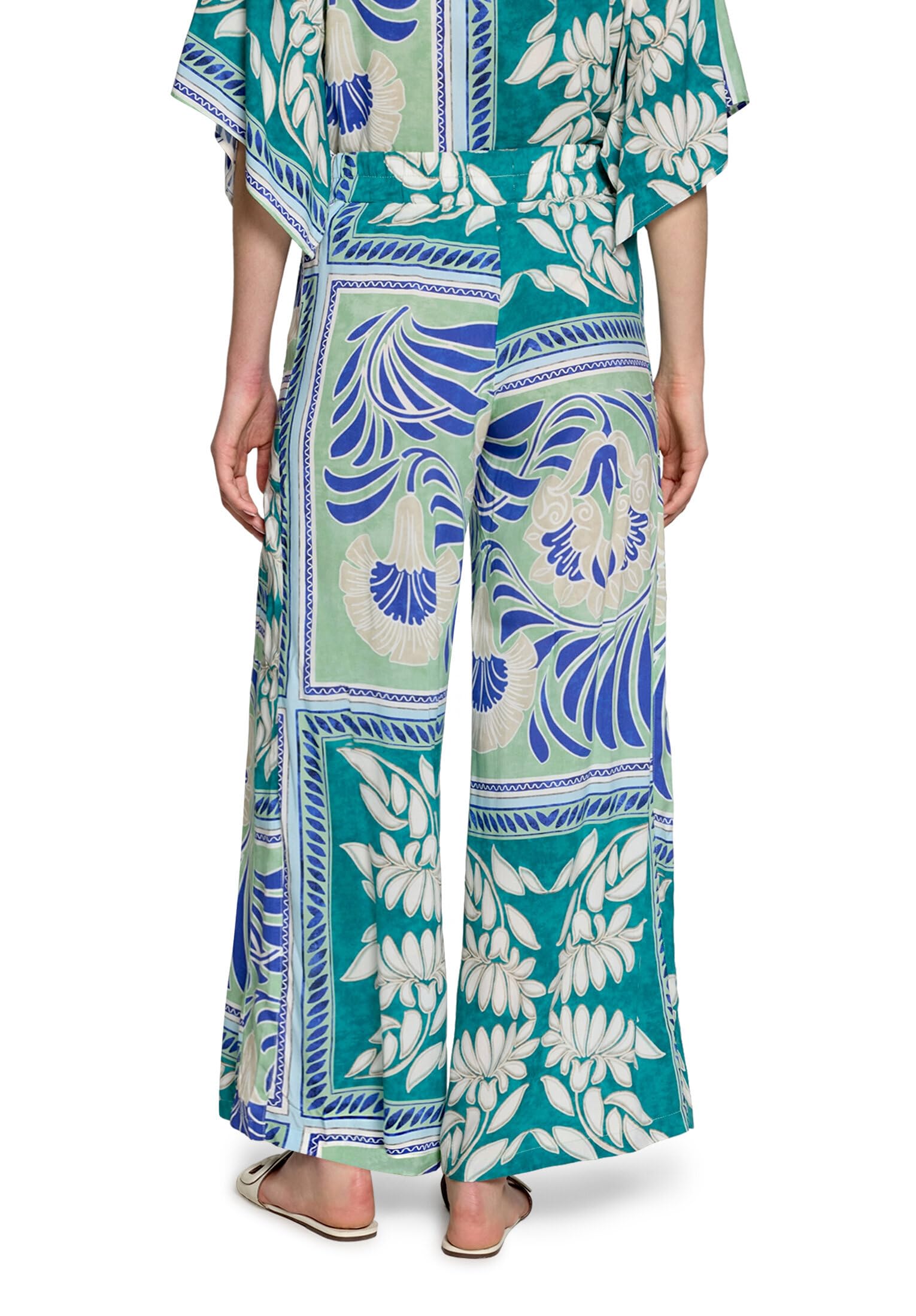 Cartoon Damen Palazzo-Hose mit Gummizug