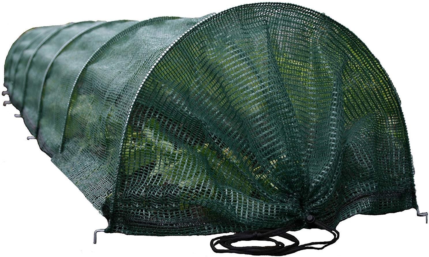 Bosmere Haxnicks Easy Tunnel Net | Ready To Use Fold Out Design Shade Netting Garden Tunnel | Birds Insects Harsh Weather | Prevents Scorching In Warmer Months | L300 x W45 x H30 cm | Etun060101