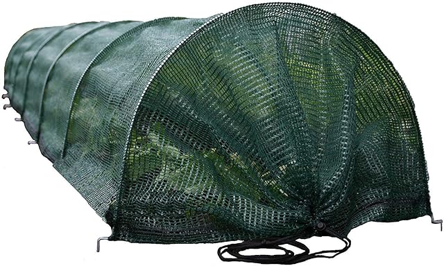 Haxnicks Easy Tunnel Net | Ready To Use Fold Out Design Shade Netting Garden Tunnel | Birds Insects Harsh Weather | Prevents Scorching In Warmer Months | L300 x W45 x H30 cm | Etun060101