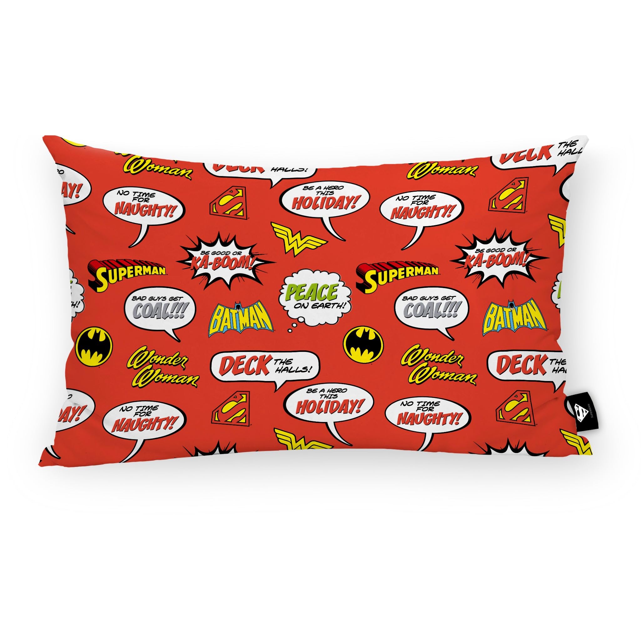 Housse de coussin vintage super-héros 100% coton 30x50 cm Belum