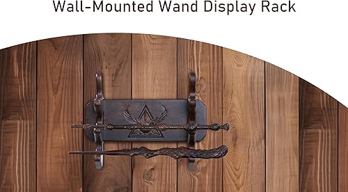 Miniatura 9 de Handicraftviet Soporte para varita de mago, hecho a mano, 1 nivel, para coleccionar, color negro (soporte de varita de serpiente)