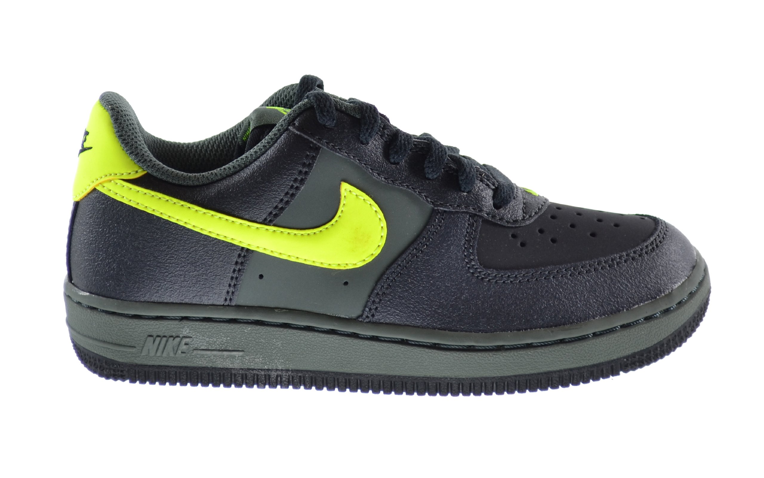 NIKE Force 1 (PS) Little Kids Sneakers Black Pine/Volt-Dark Green 596729-008