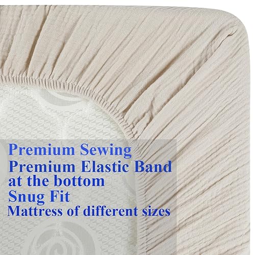 Miniatura 5 de Paquete y sábanas de muselina ajustadas compatibles con Graco Pack n Play Playard cuna y otros 27 x 39 pulgadas, 24 x 38 pulgadas, colchón para cuna