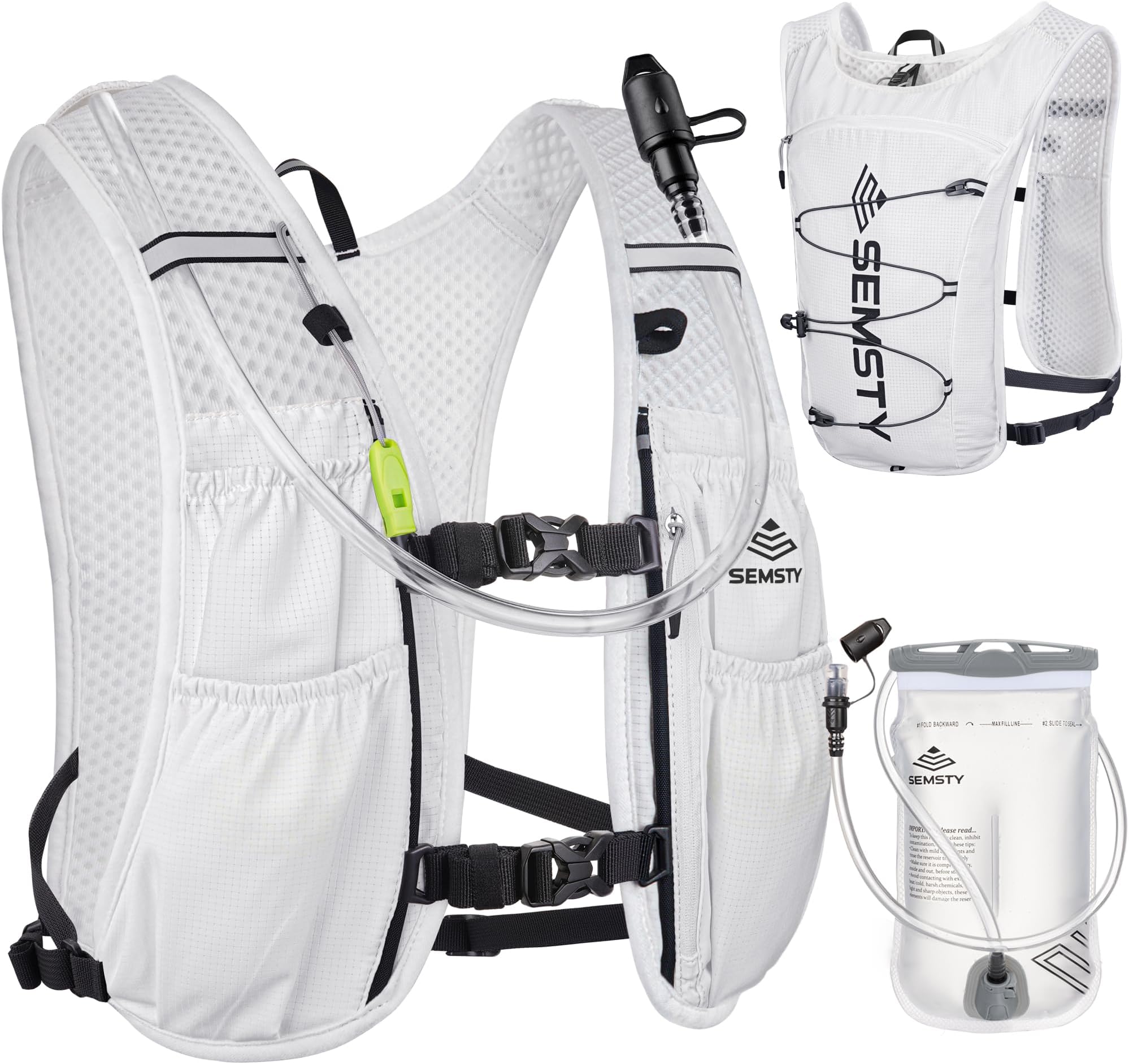 Running Hydration Vest 5L,Running Vest Pack with 1.5L Water Bladder,Lightweight Water Backpack for Hiking Running Cycling
