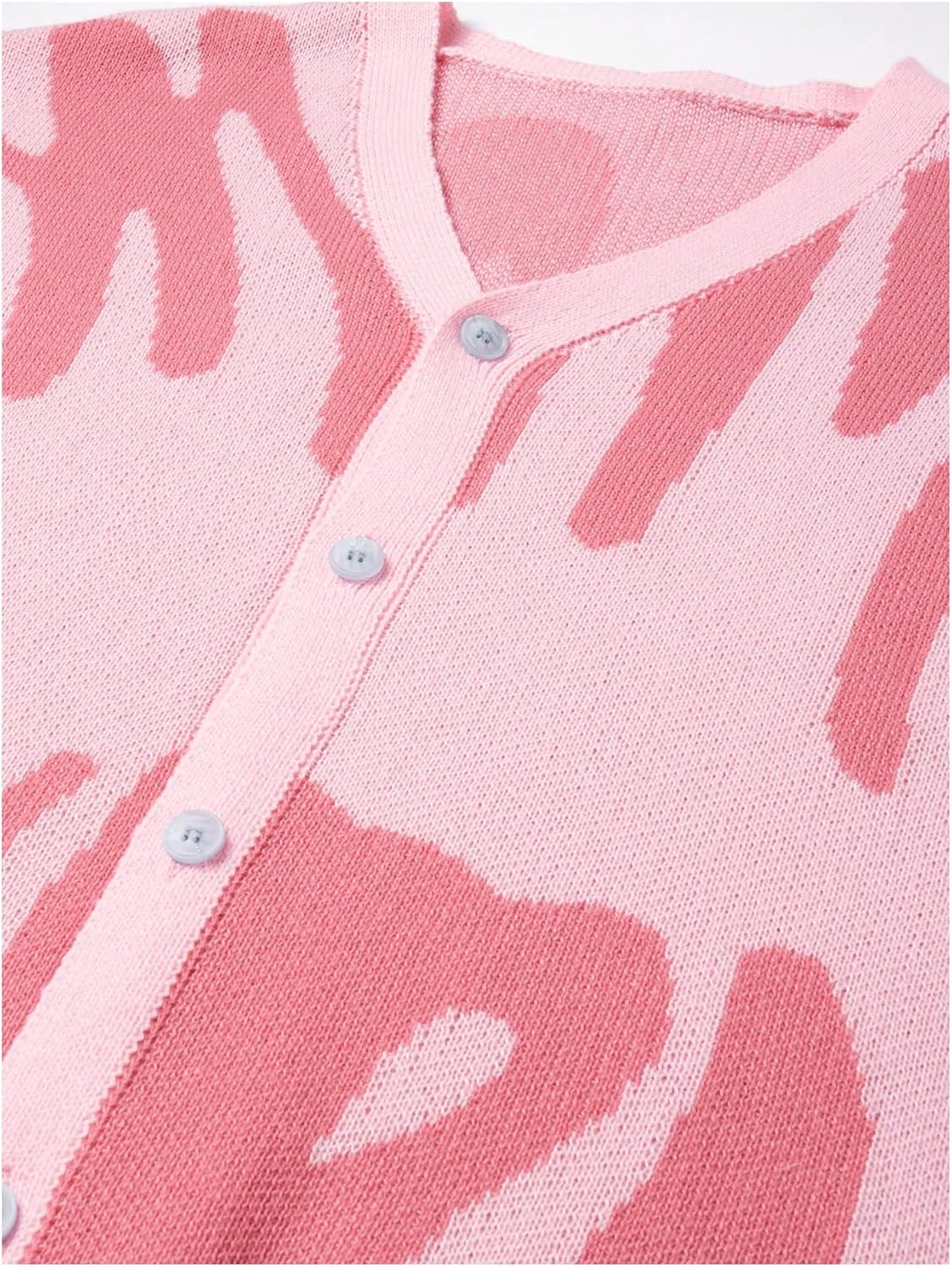 SweatyRocks Men's Y2K Long Sleeve Cardigan Sweater V Ncek Button Down Oversized Sweaters Unisex Casual Knitted Outerwear - Image 3