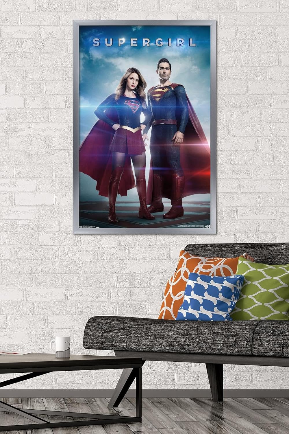 Trends International DC Comics TV - Supergirl - Cousins Wall Poster, 22.375" x 34", Silver Framed Version