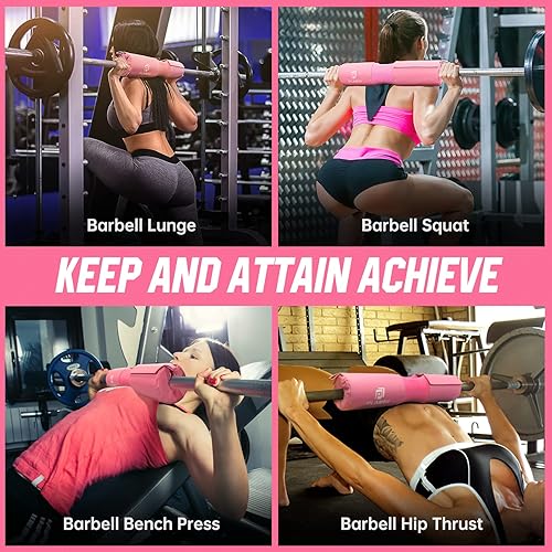 Miniatura 6 de Almohadilla de barra para mujereshombres, almohadilla para sentadillas para peso muerto, prensa de banco, estocadas, soporte de hombro y cuello,
