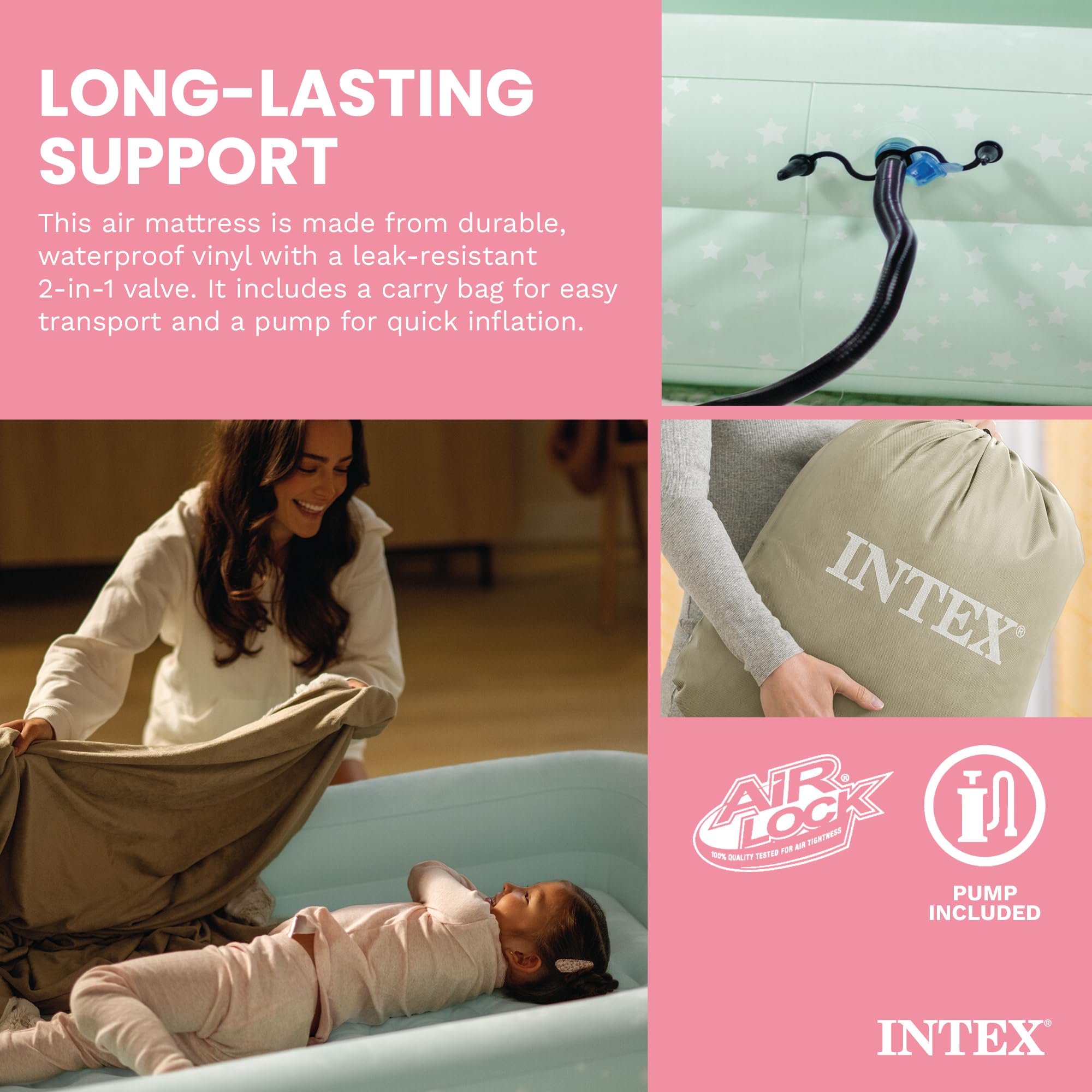 Intex Lit de Voyage Kidz avec Plus de Confort