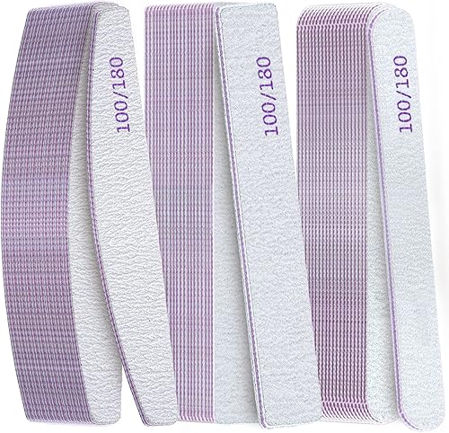 150 limas de uñas profesionales de grano 100180, tableros de esmeril de doble cara, herramientas de manicura para uñas naturales, uso doméstico y de