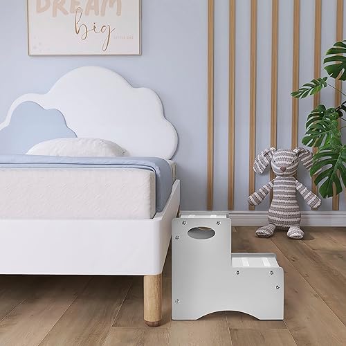 Miniatura 5 de Dream On Me Little Steps Taburete escalonado/base antideslizante, taburete multiusos para niños/taburete resistente y sólido para niños Pebble