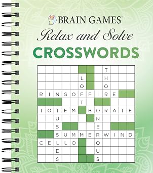 Brain Games - Relax and Solve Crosswords Green