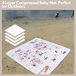 Splat Mat for Baby – Under High Chair Floor Mat Protects Wood, Vinyl and Carpet from Spills – Waterproof 4 Layer Baby Mat with Anti-Skid Backing Deters Bunching and Sliding (51” x 51”)