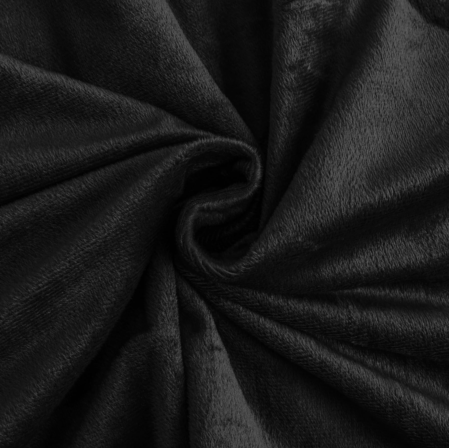 Housse de Couette Flanelle 200x200 Hiver Chaude Noir Polaire