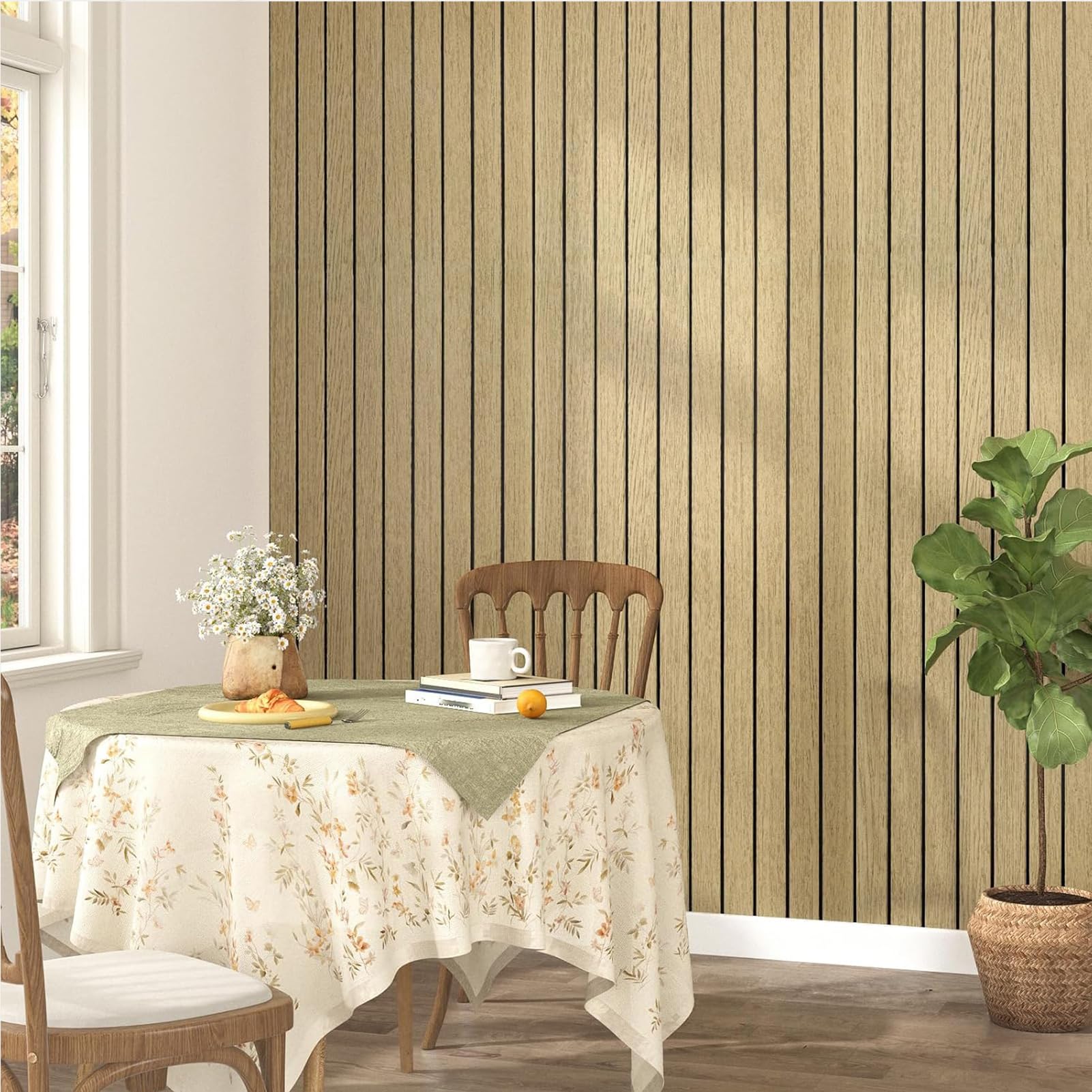 Paneles Decorativos para Pared Madera 30X30cm Revestimiento De Paredes PVC Rollo Madera,C,30X30cm