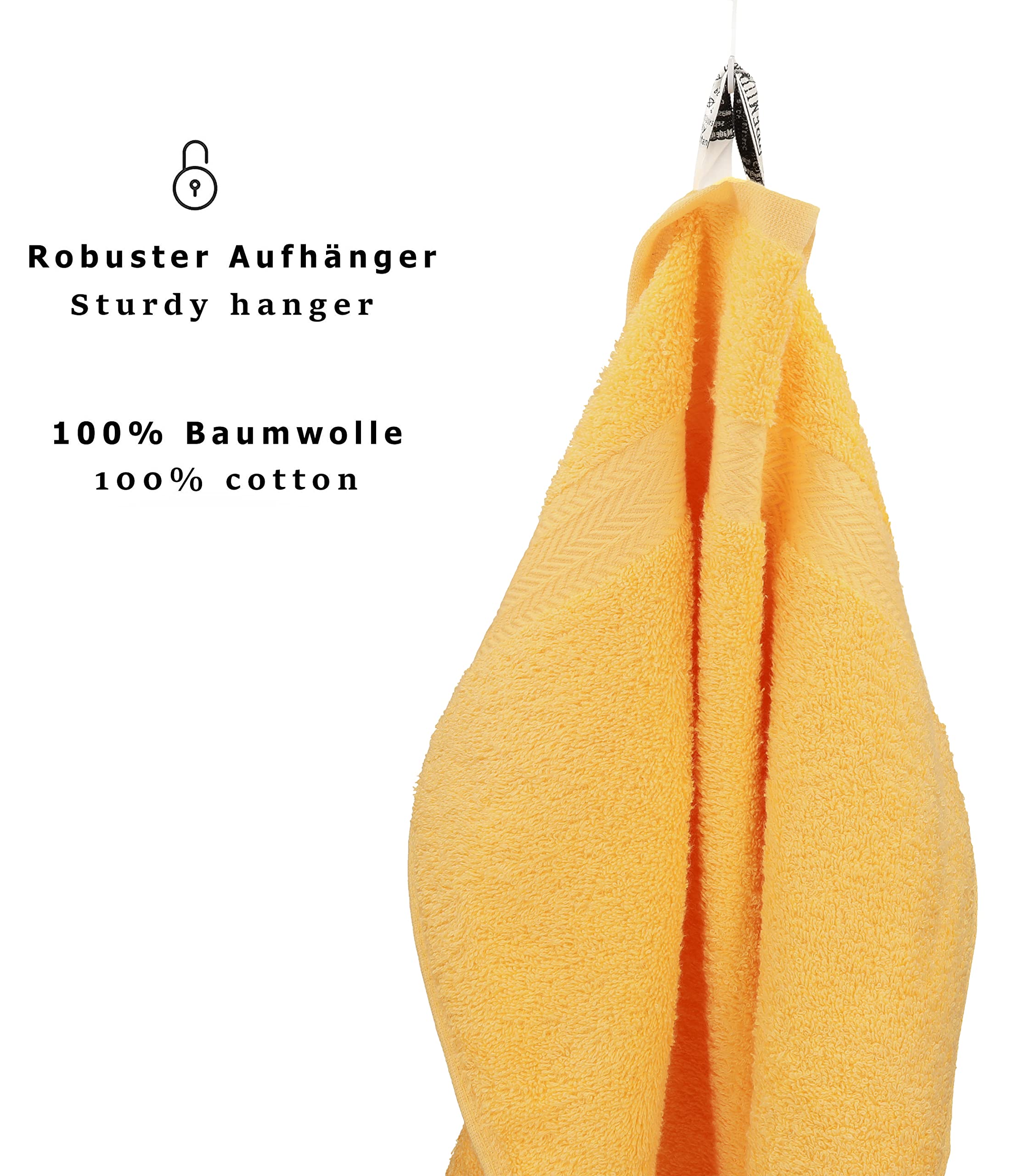 Betz Paquete de 8 Toallas de Lavabo Premium 100% algodón tamaño 50x100 cm (Amarillo Miel)