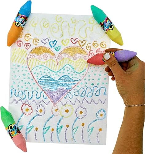 Miniatura 3 de JA-RU Tiza gigante de doble cara para acera (paquete de 1) no tóxica y lavable para niños, juego de arte definitivo para niños, dibujo de calle al