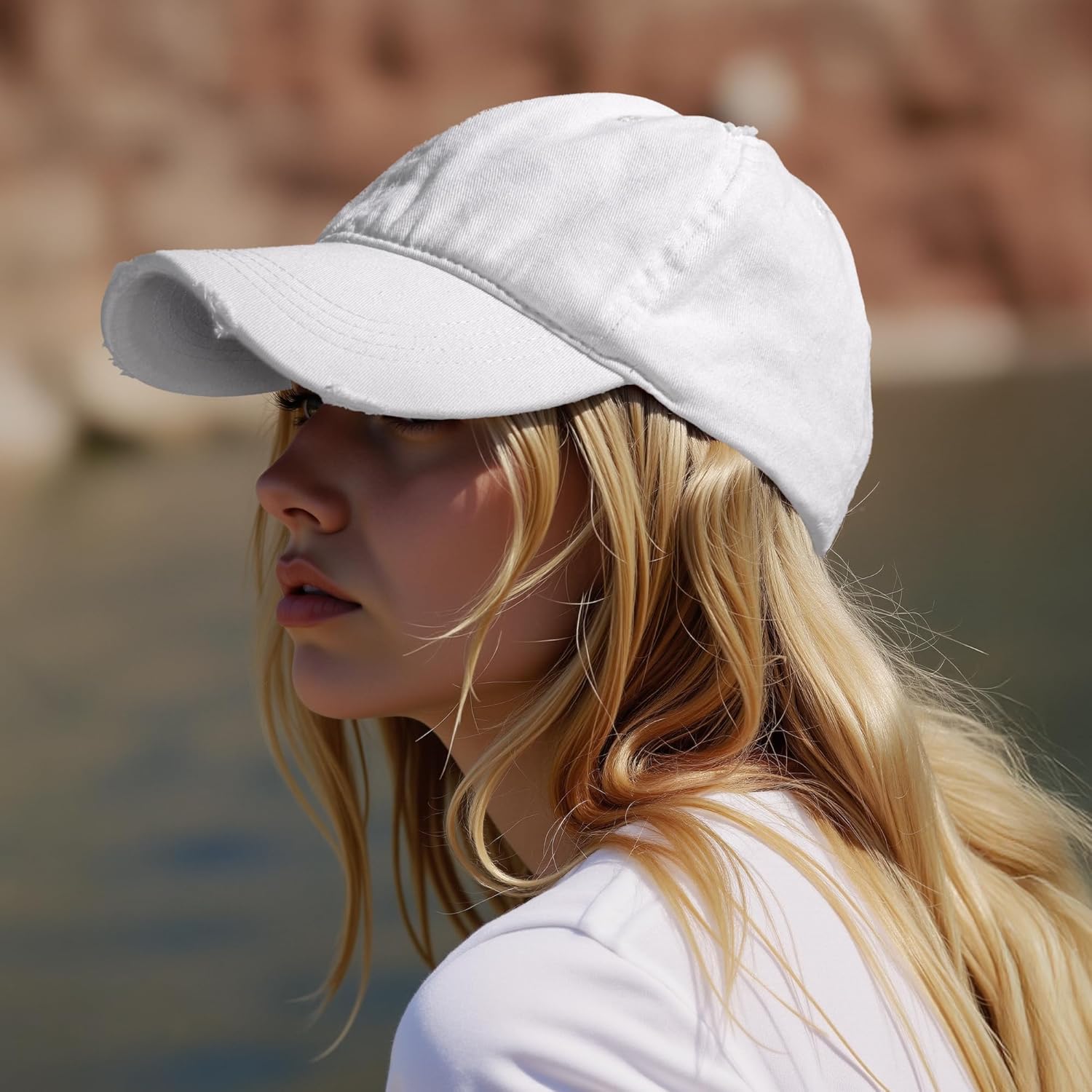 Baseball Cap for Men Women Vintage Distressed Golf Dad Hat Adjustable Washed Cotton Baseball Hat Unisex - Image 5