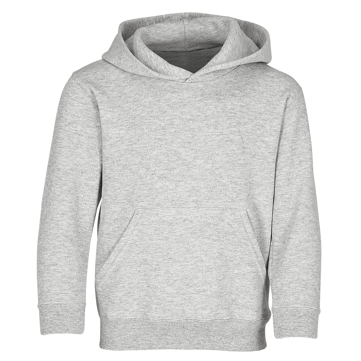 Fruit Of The Loom Unisex Heather Grey Kids Pull-Over Classic Hooded Sweat, 10-11 Years (Manufacturer Size:32)