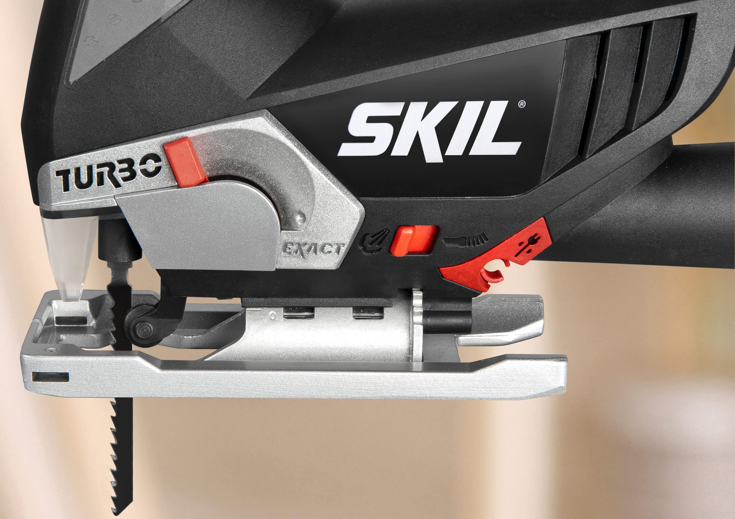 SKIL 4381 wyrzynarka AA (silnik 500 W, głębokość cięcia 75 mm, długość skoku 20 mm, ustawienie Turbo, przechowywanie kluczy) F0154381AA