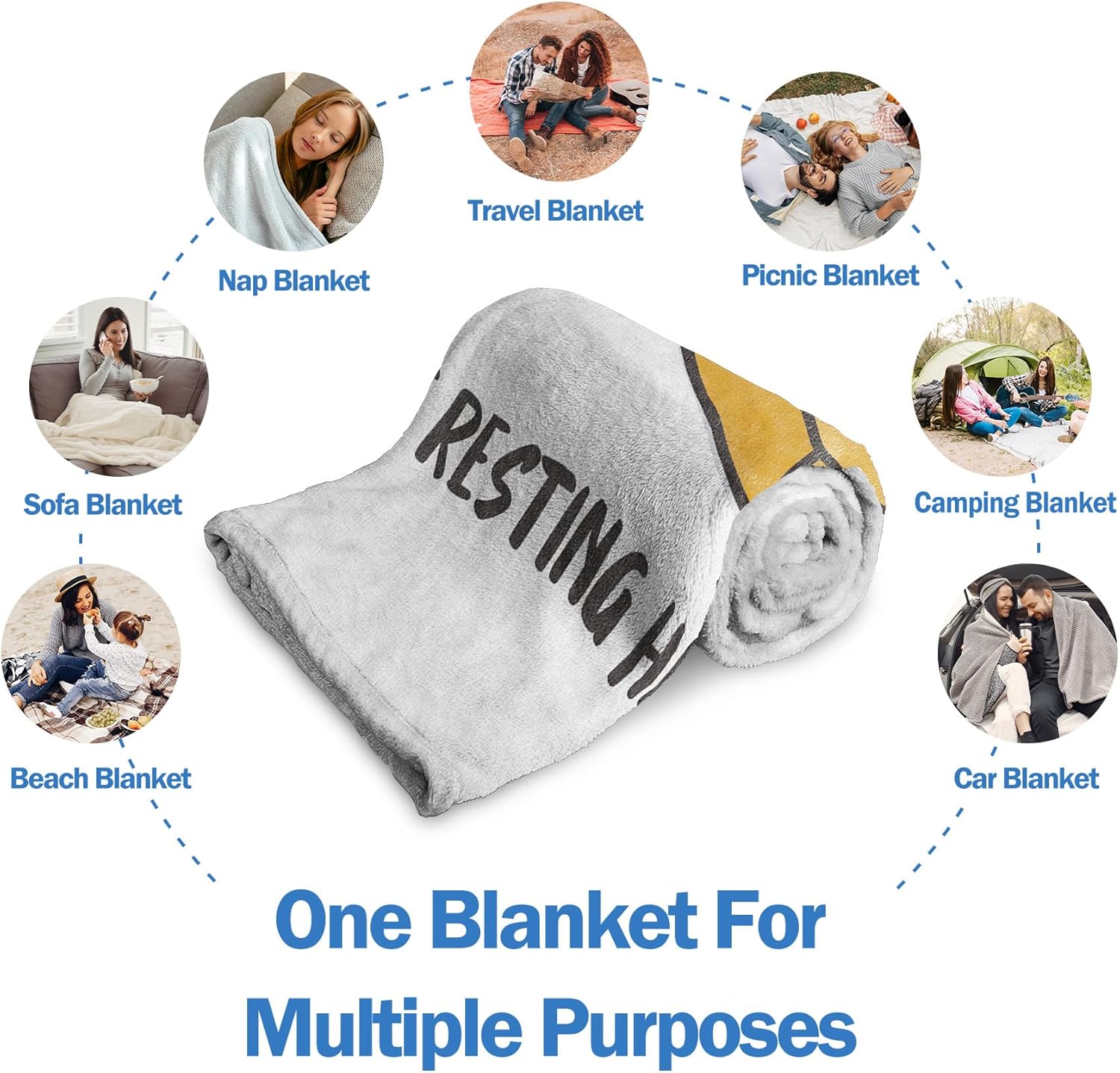 Funny Husband Valentines Day Birthday Gifts, Husband is Not Sleeping Blanket, Anniversary, Fathers Day, Throw Gifts for Him from Wife, Super Soft Blanket for Couch and Napping, 60" x 50" - Image 5