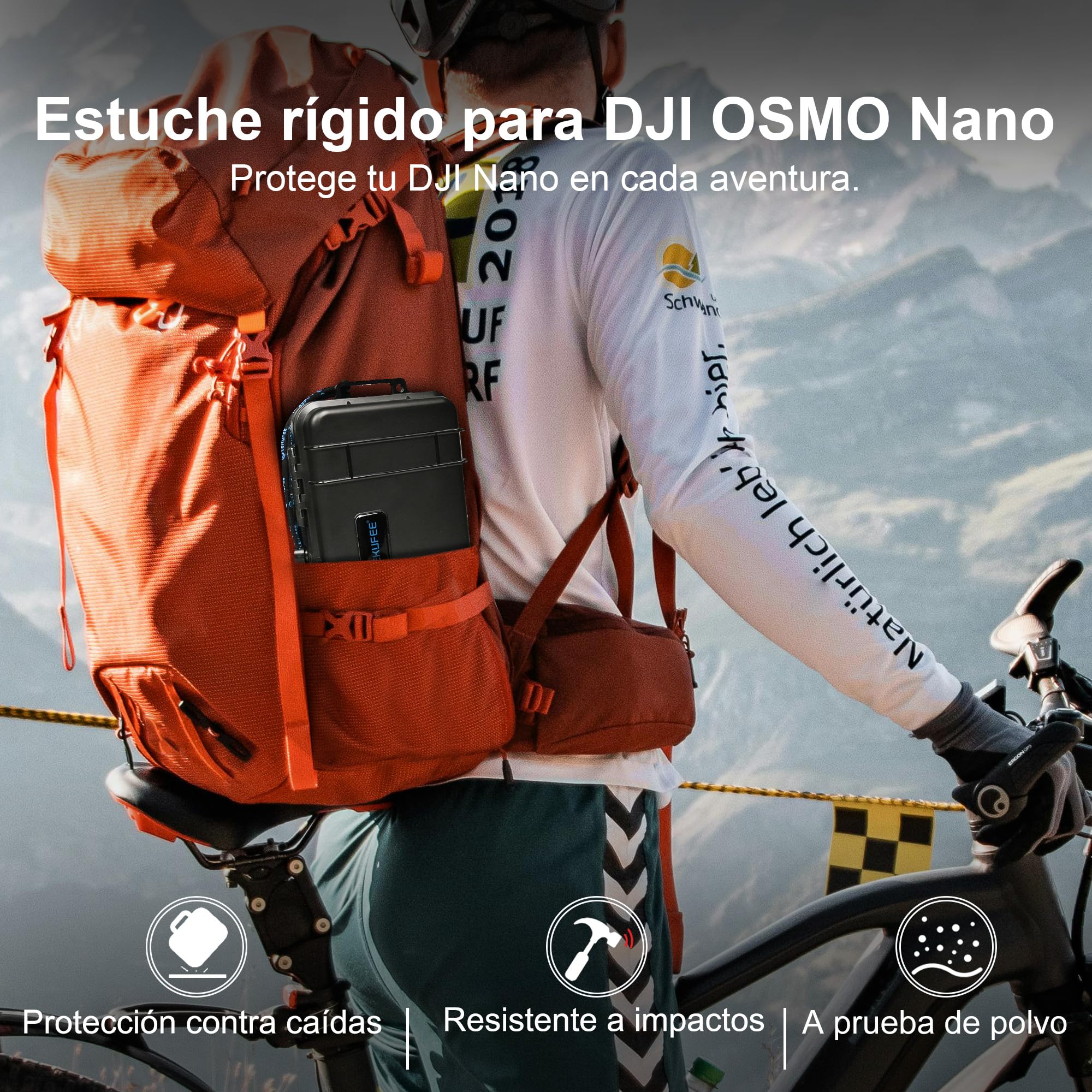 LEKUFEE Estuche Rígido de Viaje Impermeable para dji Pack estándar Osmo Nano y Accesorios (Solo Bolsa y Estuche)