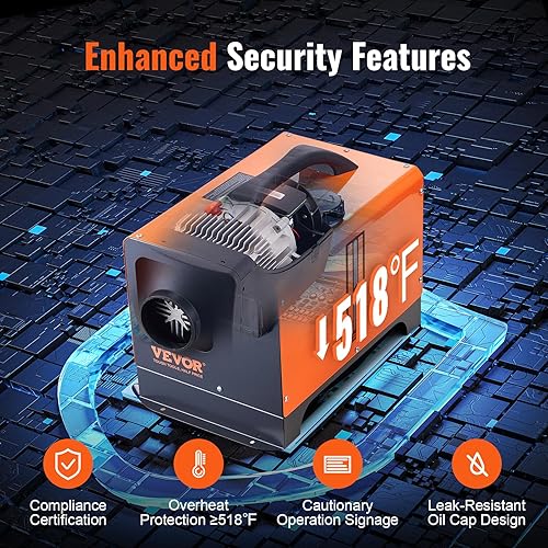 Miniatura 29 de VEVOR Calentador diésel de 8KW, calentador diésel con control de aplicación Bluetooth, todo en uno, con ajuste automático de altitud, máximo 18045
