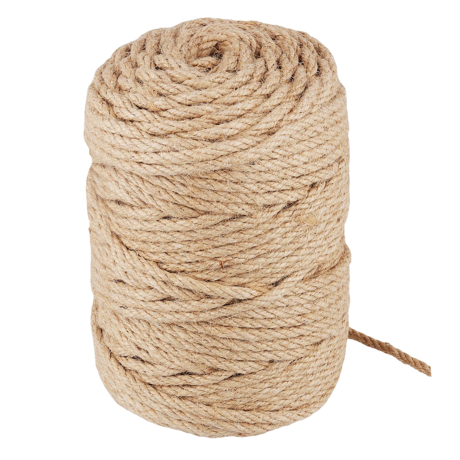SOUJAP 6 mm Thick Jute Twine String, 100m/ 328 Feet Brown Hemp Twine Cord for Garden DIY Crafts Decoration