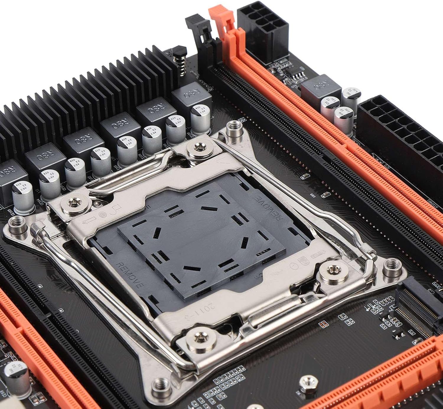 Close-up of LGA 2011-3 CPU socket on Zyyini X99H Motherboard