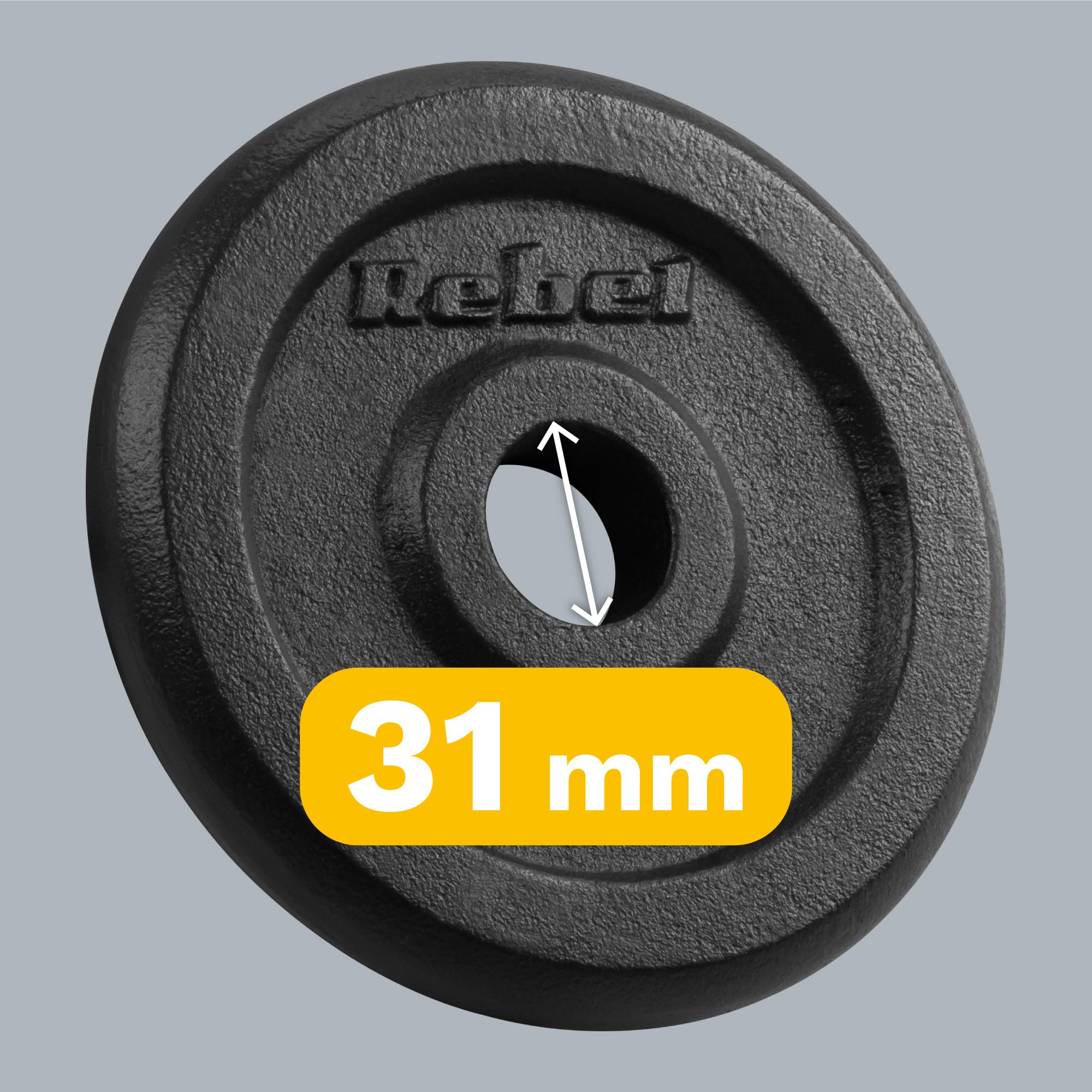 Rebel Zestaw Obciążeń Żeliwnych 4x2.5kg Otwór 31mm Talerz Klasyczny RBA-2127