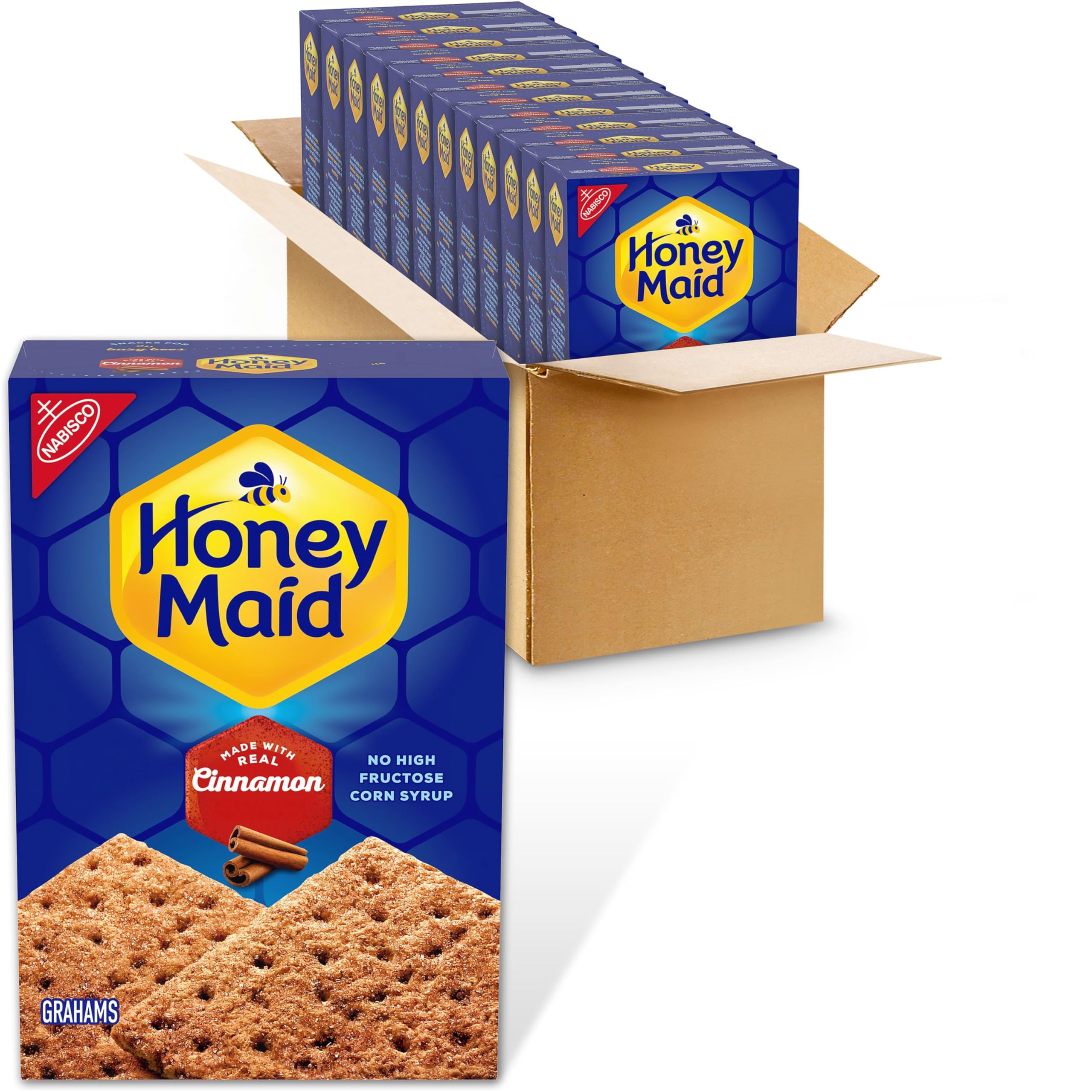 Cinnamon Graham Crackers, Lunch Snacks, Bulk Snacks, 12 - 14.4 oz Boxes