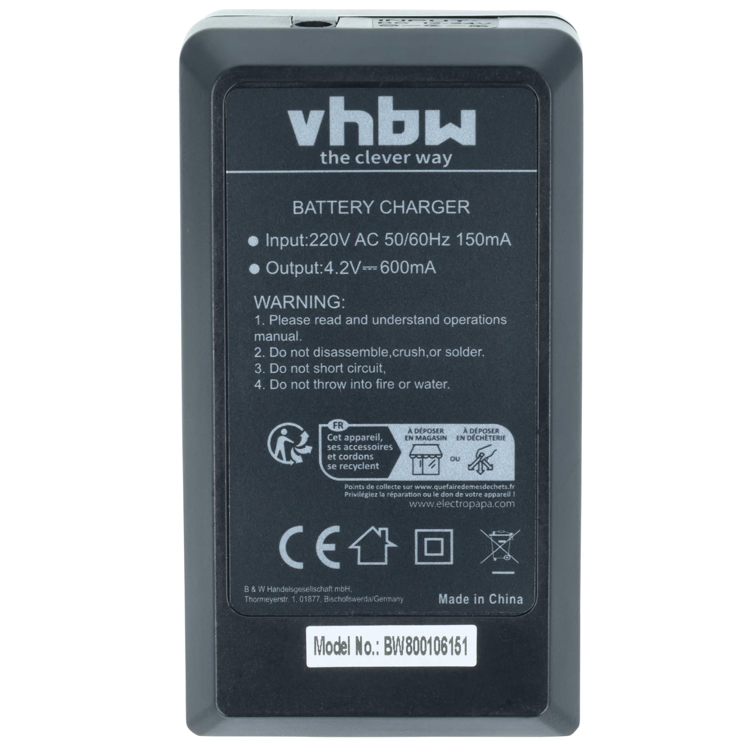 Caricatore Vhbw Per Nikon Coolpix S3100, S2800, S2750, S2900, S2600 – Base Di Ricarica Con Cavo Auto E LED
