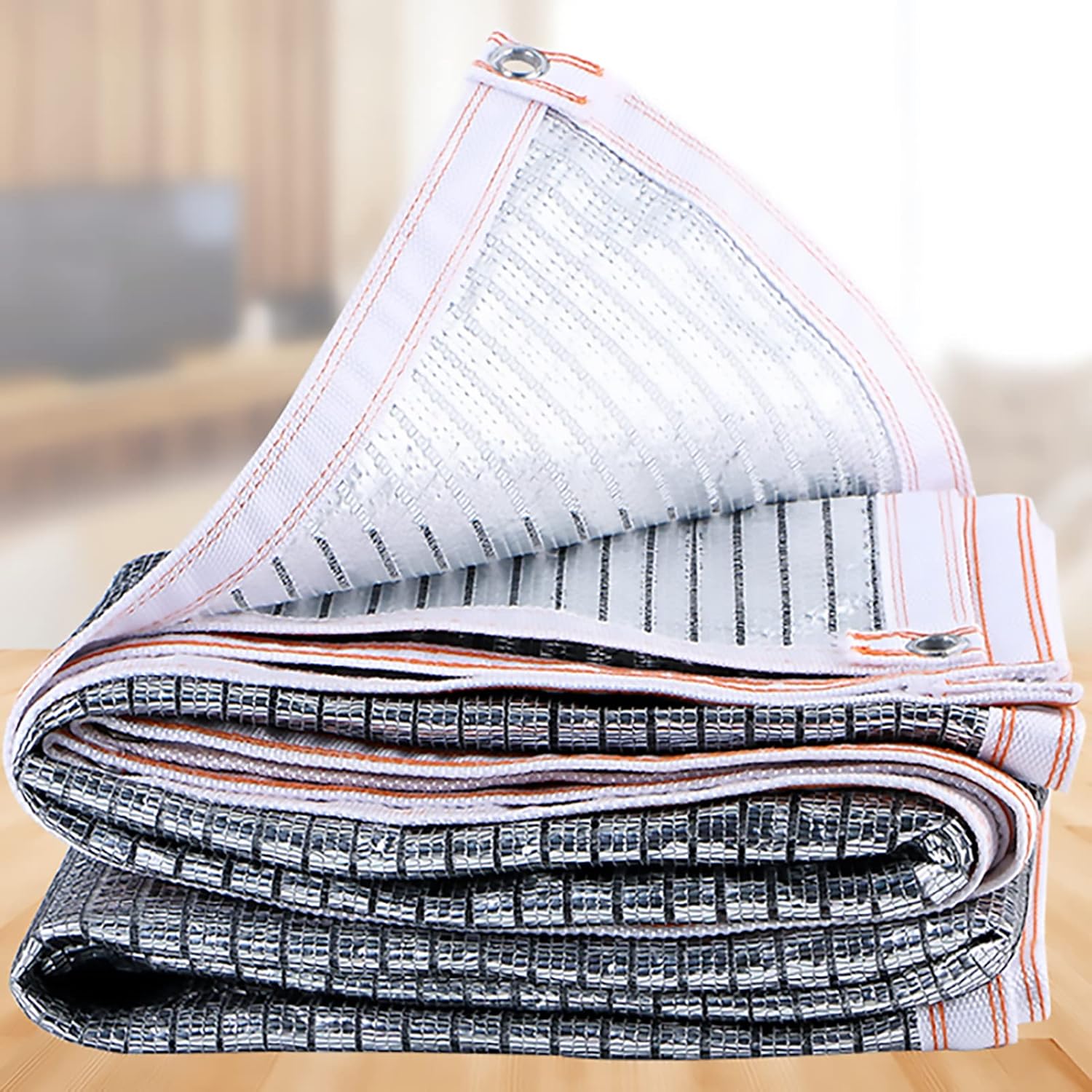 Aluminum Shade Cloth Panels with Grommets, Sun Shade Sail Rectangle 65% UV Block Shade Cover Sunscreen Awning for Plant Garden Plant Cover Greenhouse