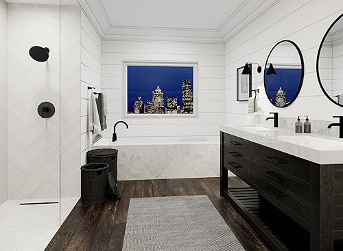 Miniatura 5 de Pfister LG42-NB00 Contempra - Grifo de baño central de 4 pulgadas, color negro mate