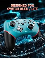 Vista 2 de Switch Pro Controller, Wireless Switch Controller for Switch 2/Lite/OLED, Bluetooth Gaming Controller with Hall Effect Joystick, Controller for