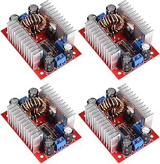 XIITIA 4pcs DC 400W 15A Step-up Boost Converter Constant Current Power Supply LED Driver DC8.5V-50V to DC10V-60V Voltage Charger Step Up Module for Electric Equipment