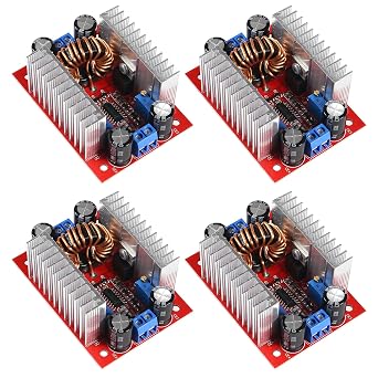 4pcs DC 400W 15A Step-up Boost Converter Constant Current Power Supply LED Driver DC8.5V-50V to DC10V-60V Voltage Charger Step Up Module for Electric Equipment