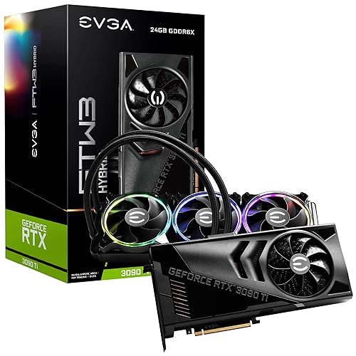 Immagine del prodotto EVGA GeForce RTX 3090 Ti FTW3 ULTRA HYBRID GAMING, 24G-P5-4988-KR, 24GB GDDR6X, iCX3, HYBRID Cooler, ARGB LED, Backplate, Free eLeash
