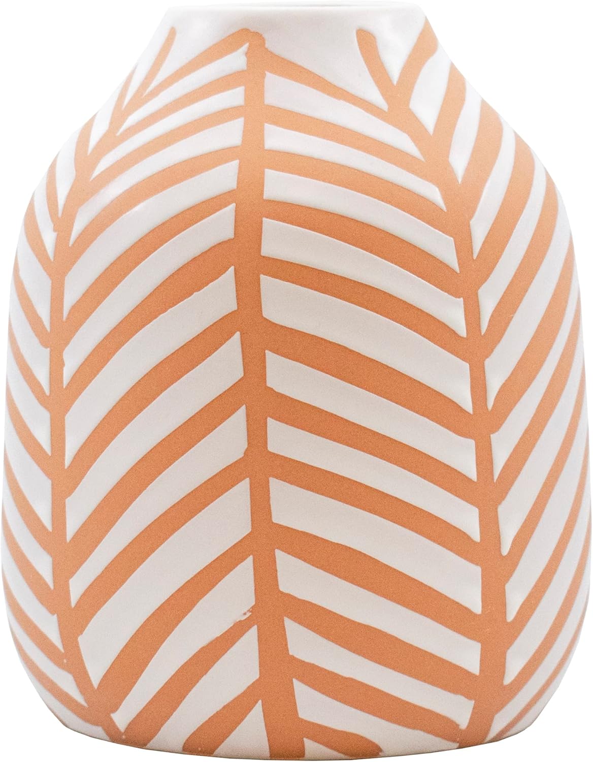 Terracotta Leaf Pattern Vase