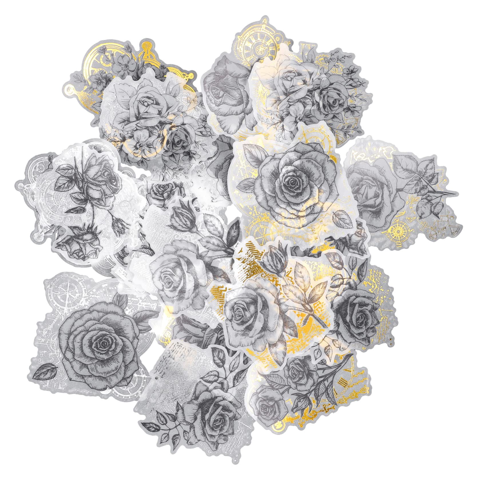 5 Pegatinas De Plantas Para Scrapbooking Estilo Floral Para Agenda Y Planificador.