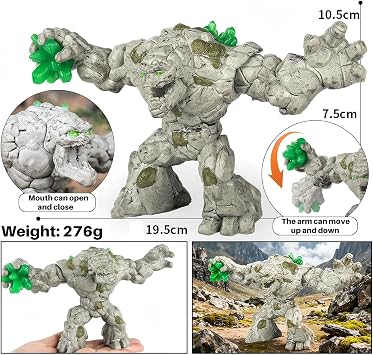 Doyomtoy Stone Monster Toys, Children's Fantasy Creature Toys, Stone Monster Animal Models, Creative Play, Collectible Mythical Beasts, Figurine Gifts for Kids, Birthday Doll Gifts for Boys and Girls