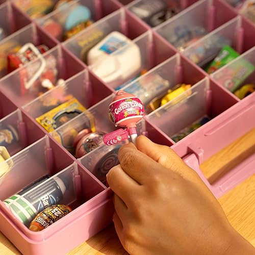 Miniatura 4 de MYMOON - Estuche de almacenamiento de plástico para juguetes de mini marcas, compatible con Shopkins, LOL Surprise, miniaturas, apto para viajes