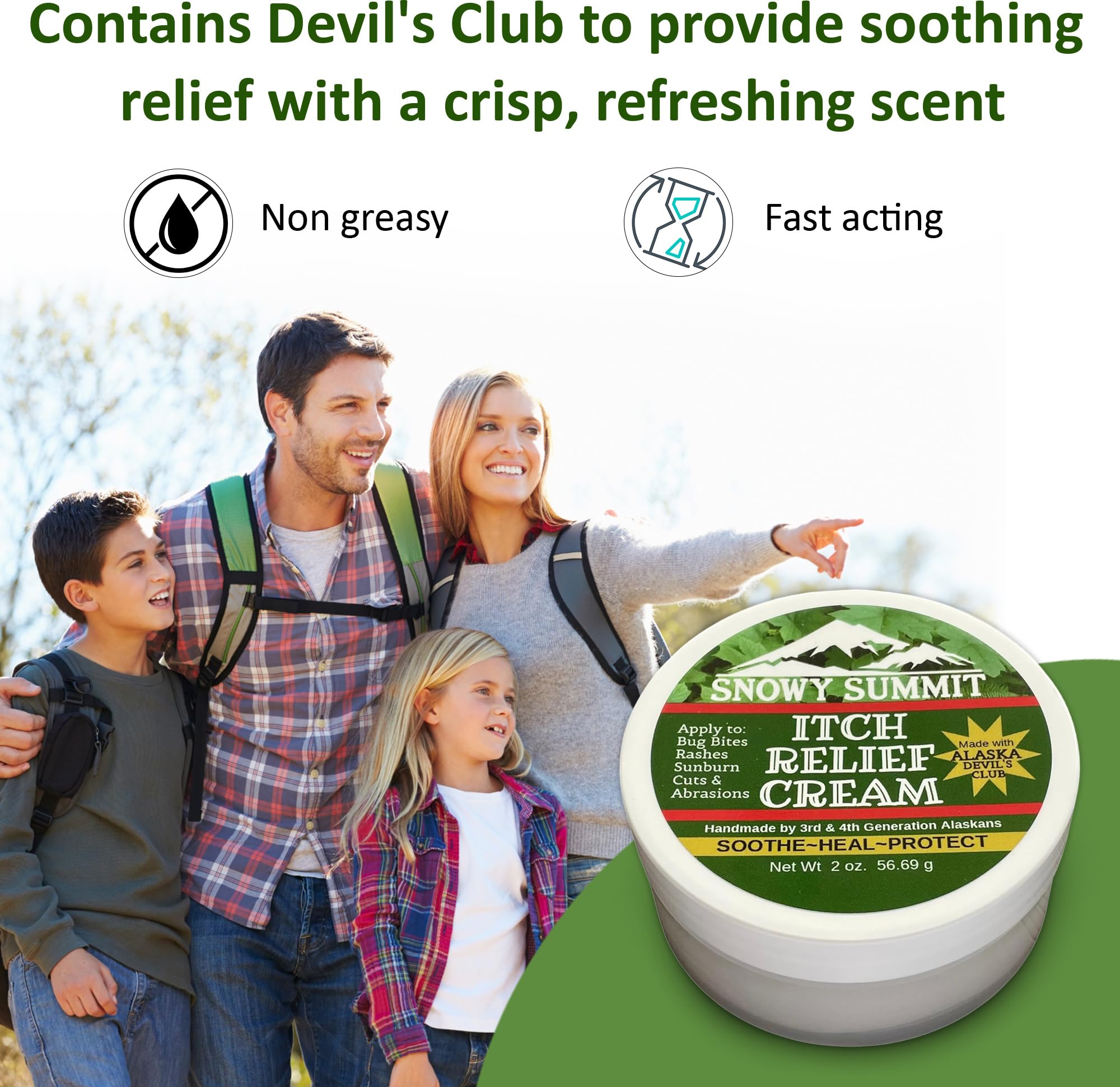 Amazon.com: Snowy Summit Devil's Club Itch Relief Cream - Natural