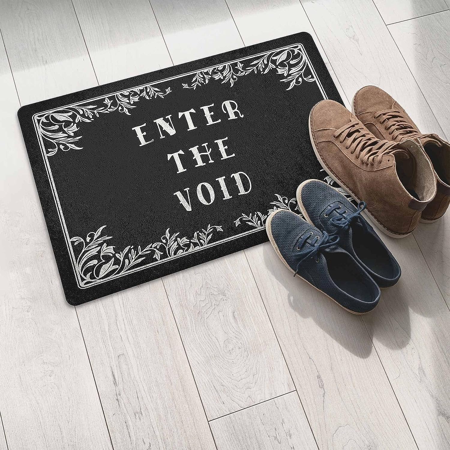 Funny Rug Outdoor Gothic Door Mat Halloween Doormat Goth Welcome Mat Witchy Home Decor Spooky for Indoor Or Outdoor Use Enter The Void Funny Doormat