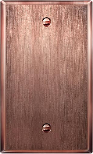 Miniatura 14 de ENERLITES Placa de Pared Metálica para Dispositivo Ciego, Resistente a la Corrosión, Tamaño Estándar 1-Gang 4.50" x 2.76", Acero Estampado con NEGRO