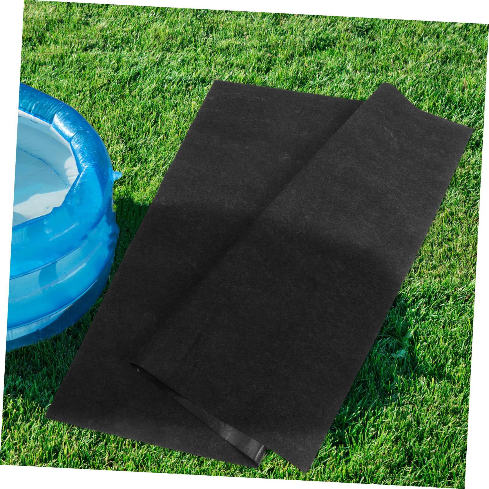 ibasenice Tapis de Spa Carré 1 Pièce en Feutre PE Noir pour Sol